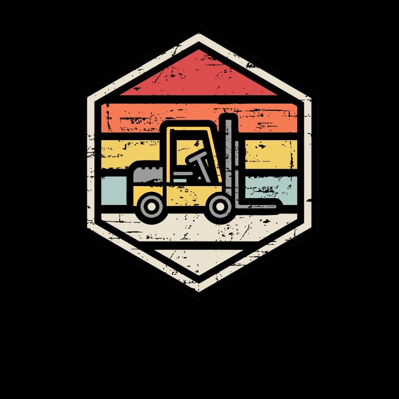 Retro Badge Forklift