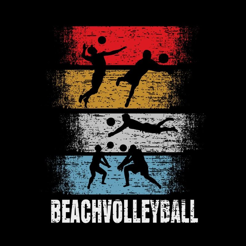Beachvolleyball Retro Sport Geschenk