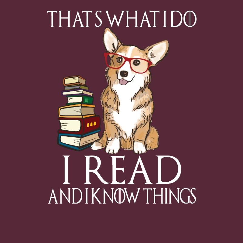 Corgi für Buchliebhaber, Buch-Nerds, Leser oder