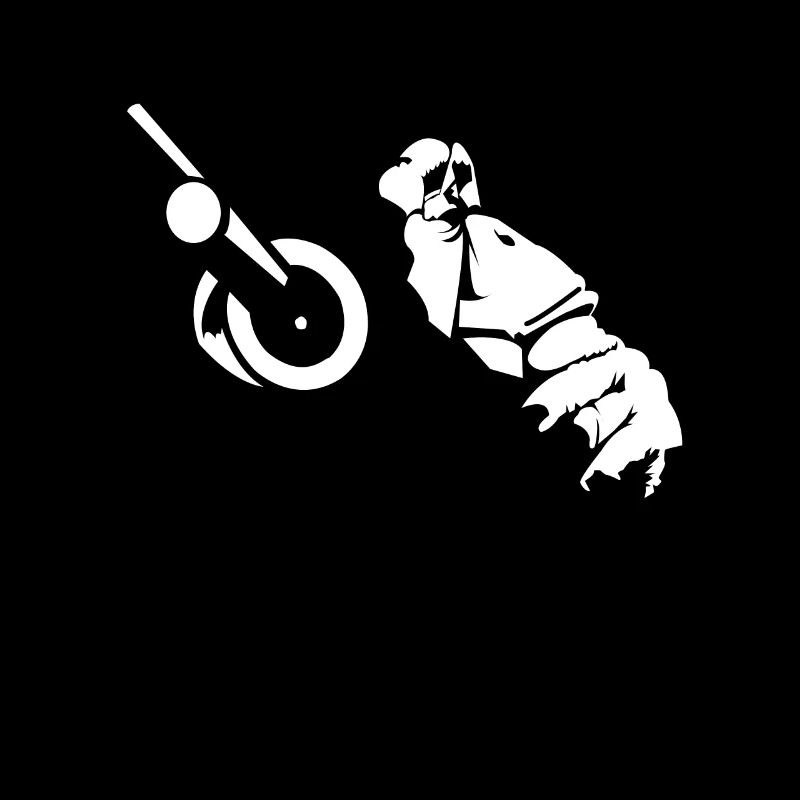 Schimpanse mit Kopfhörern der Musik hört