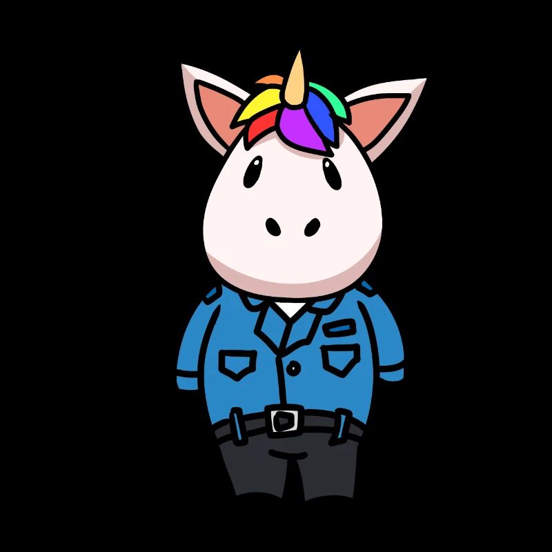 Polizei Einhorn Polizist Blaulicht Einsatz Kinder