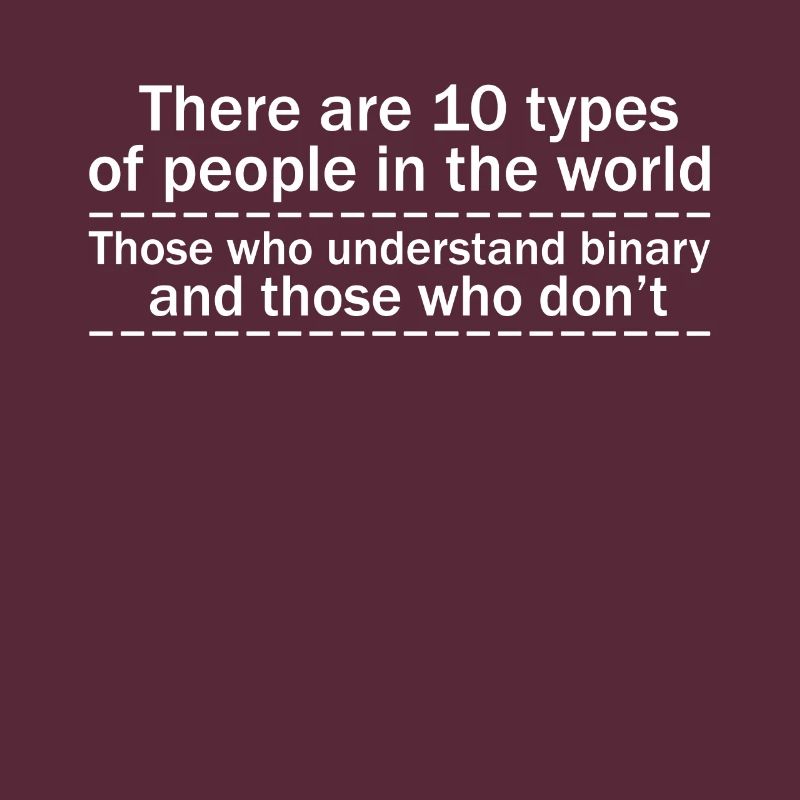 Programmer 10 types binary system