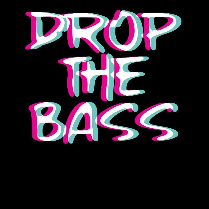 Drop the BassTechno Rave Trippy Edm Glitch Gift