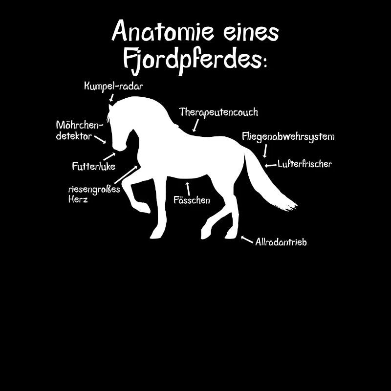 Anatomie eines Fjordpferdes