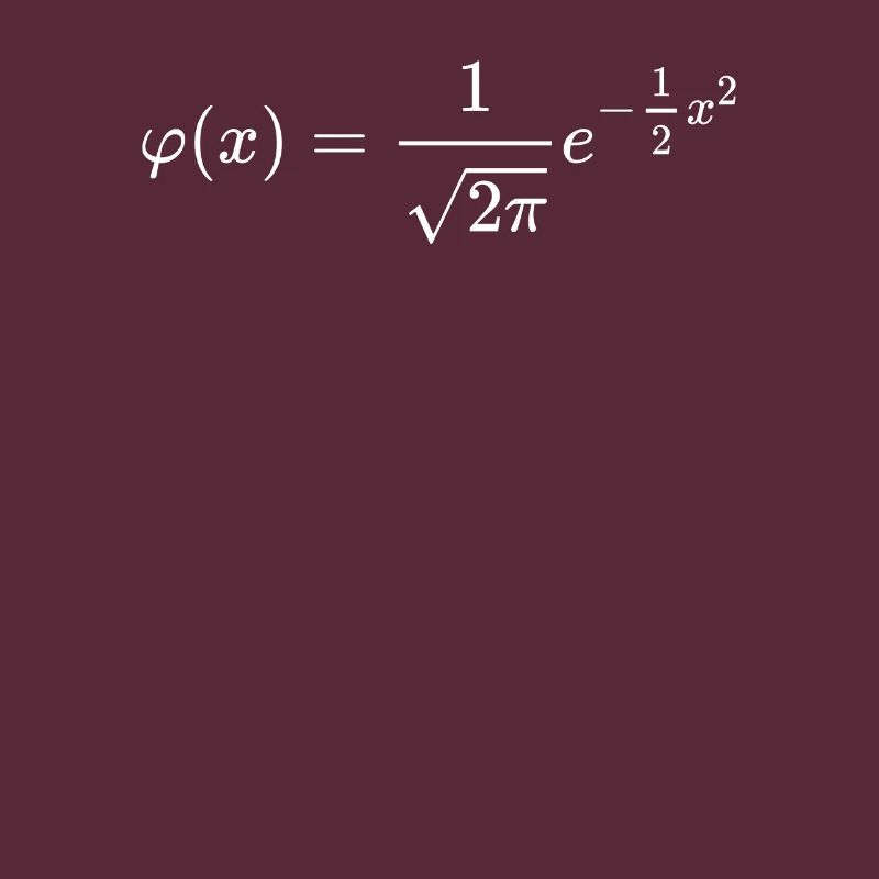 Normal distribution math and physics formula