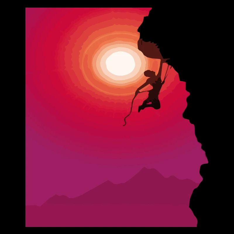 Cadeau d'alpinisme au lever du soleil