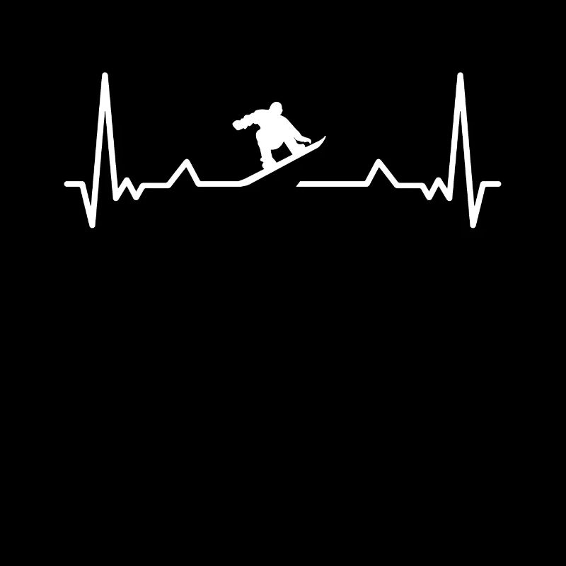 Heartbeat mountains snowboarder pulse EKG