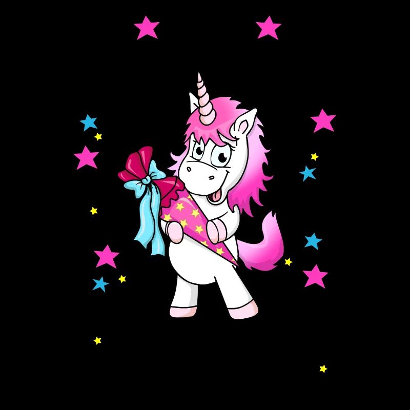 Einschulung Einhorn Schulkind Glitzer Schultüte