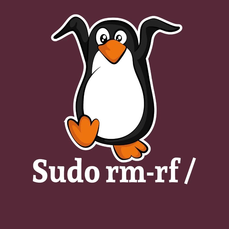 Tux Linux Penguin Sudo Rm Rf | Computer Geek Hack