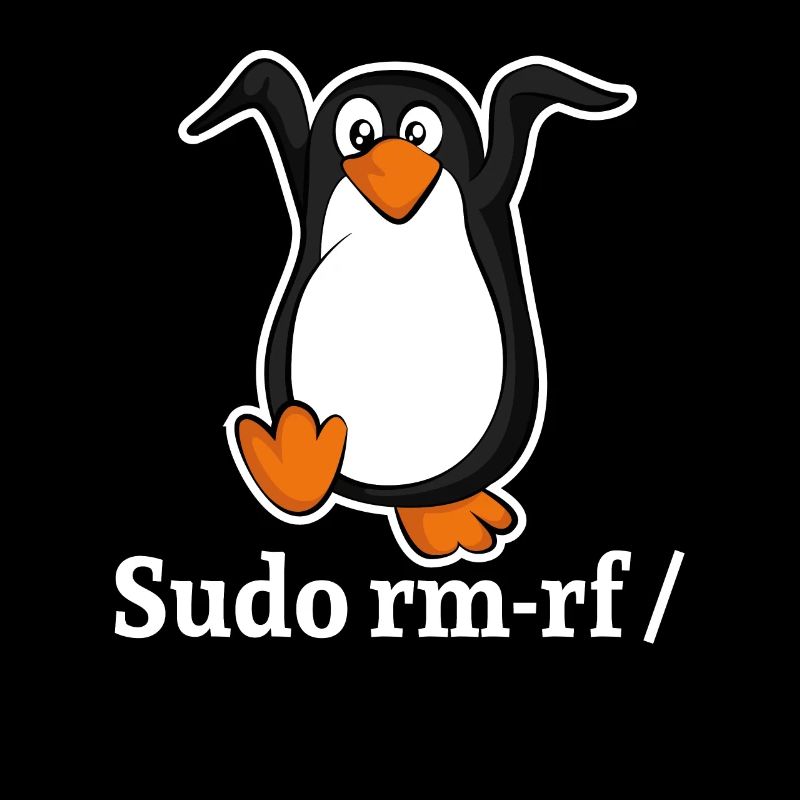 Tux Linux Penguin Sudo Rm Rf | Computer Geek Hack