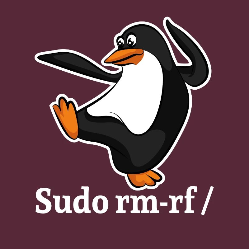 Tux Linux Pinguin Sudo Rm Rf | Computerfreak Hack