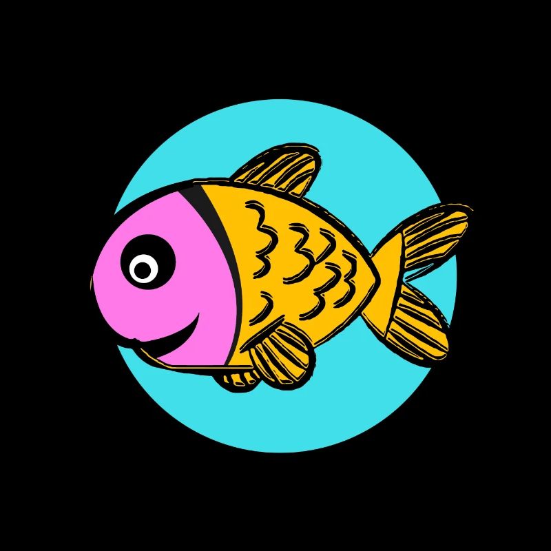 Colorful comic fish