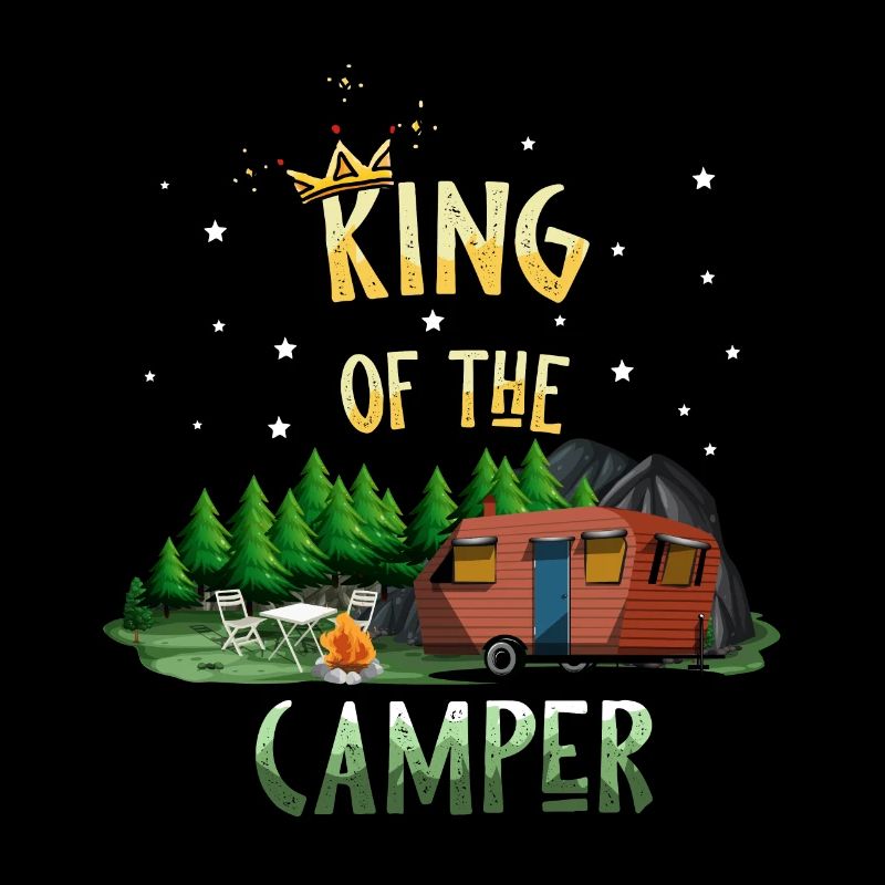 Camping King Camper Caravan Gift