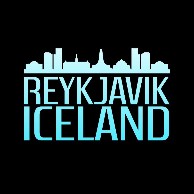 Conception de la ligne d’horizon glacée de Reykjavik