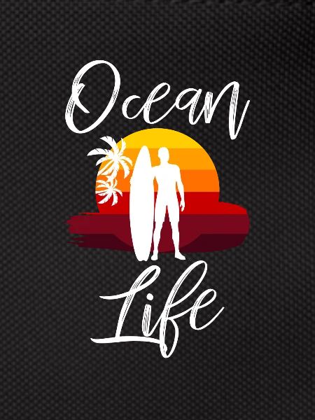 Ocean Life Surfer Sunset