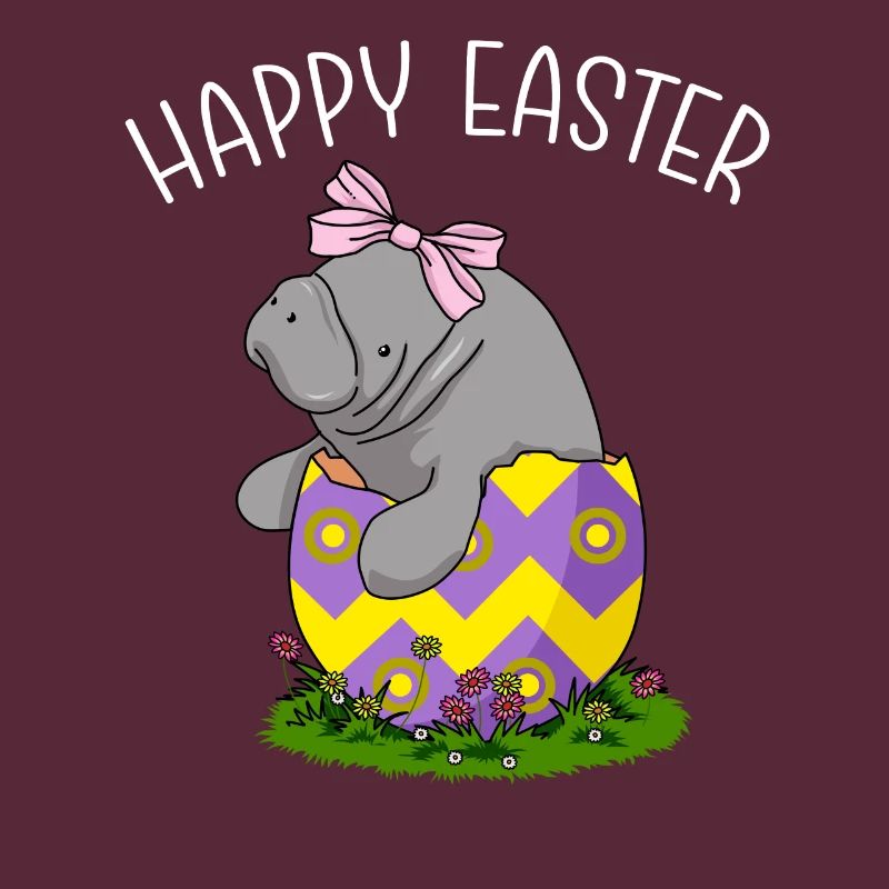 Happy Easter Manatee Gift Manatee