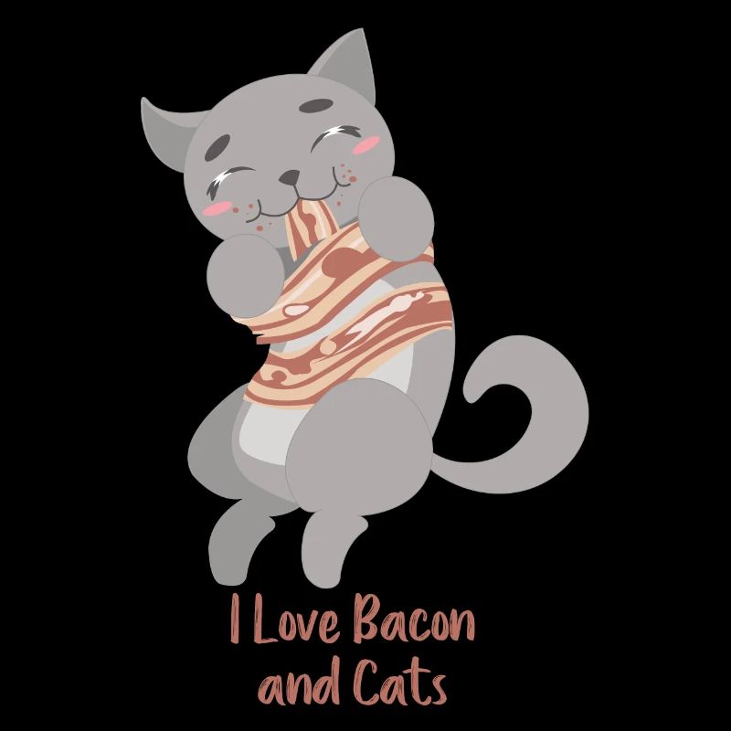 Ich liebe Speck und Katzen Kitty Lover Geschenk