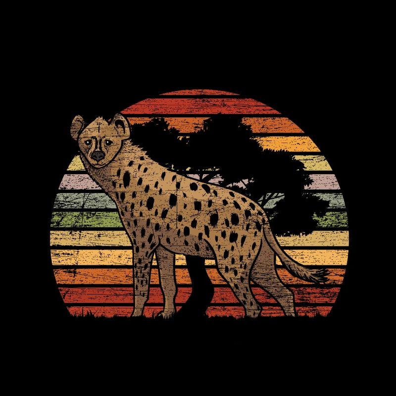 Retro Hyäne Tier