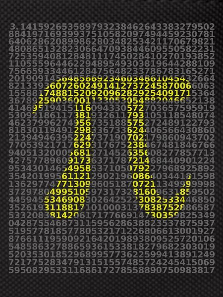 Mathematical circle number pi