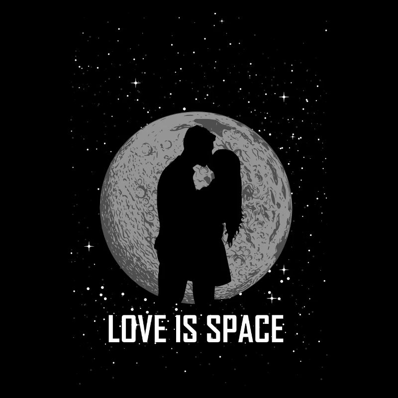 LOVE IS SPACE Weltraum Valentinstag Geschenk