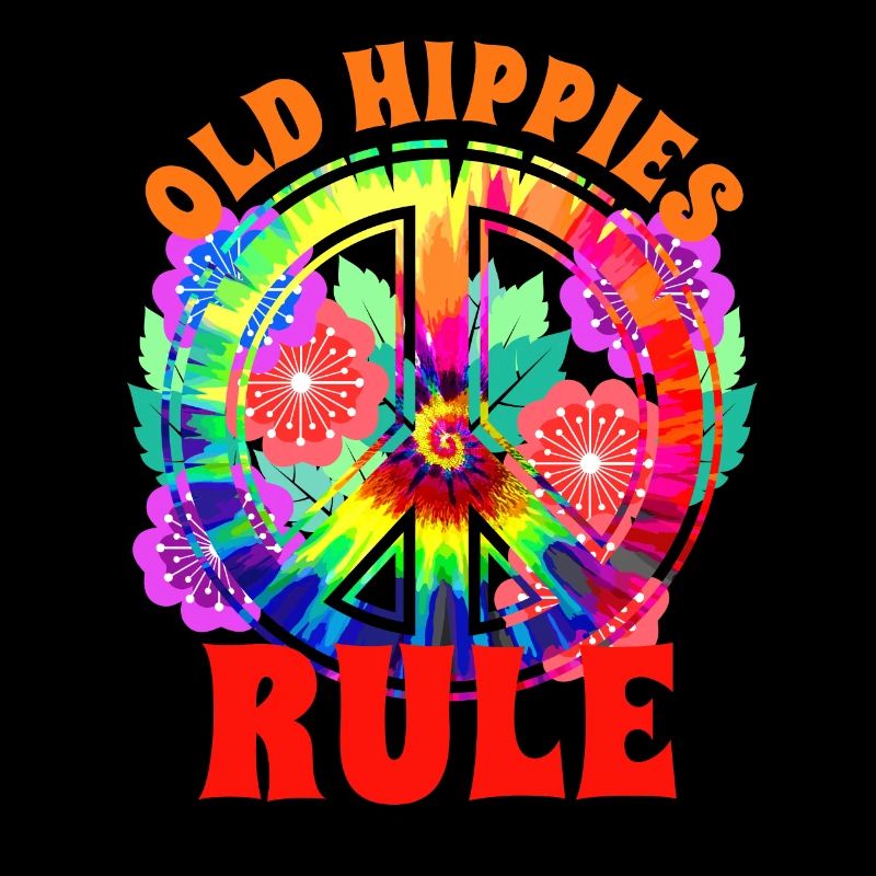 Peacezeichen Hippie Blumen