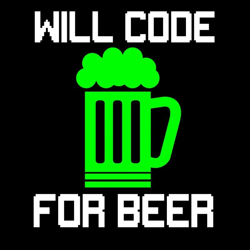 Will Code for Beer ,Funny Programmer T-Shirt