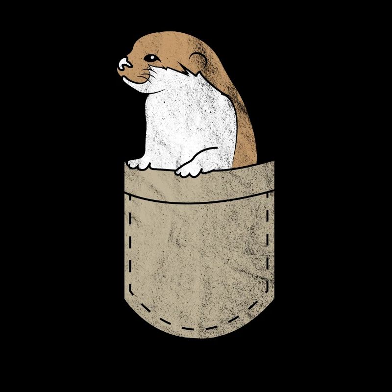 Cadeau de poche de poitrine de loutre douce