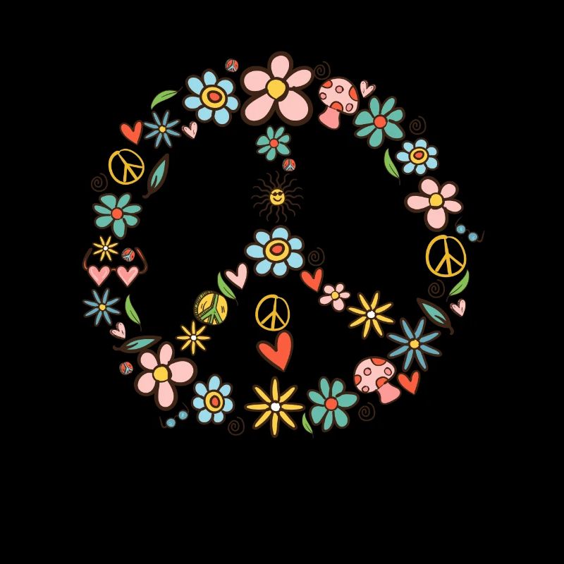 Peace symbol 60s 70s hippie costume