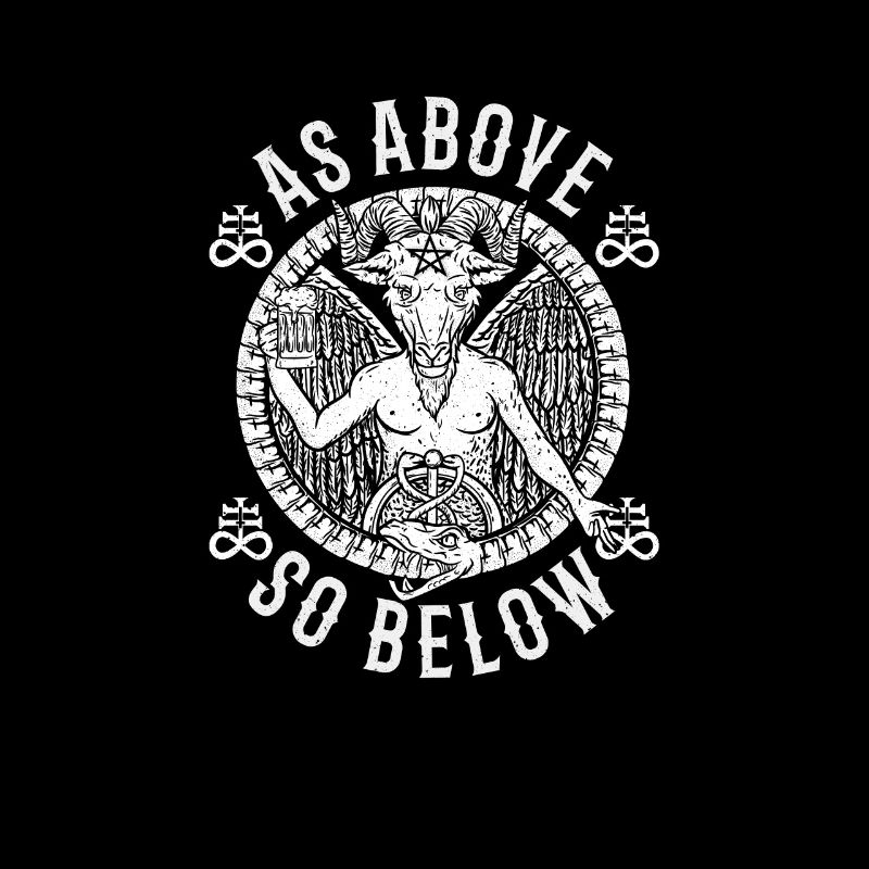As above so Below Baphomet Bier Pentagramm 666