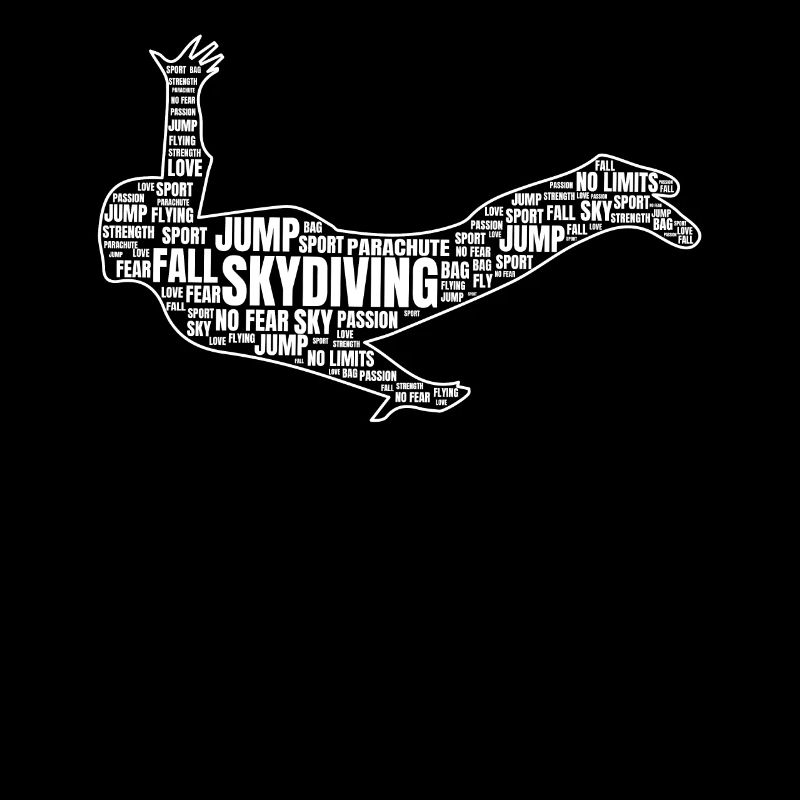 Skydiving typographic skydiver Shirt