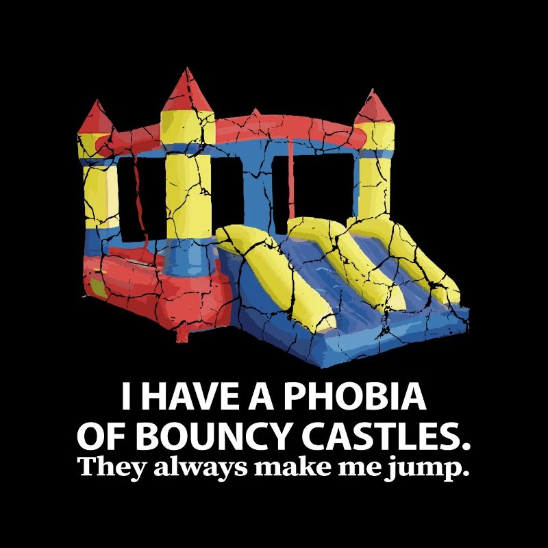 J'ai une phobie de châteaux gonflables Jump Phobic Or