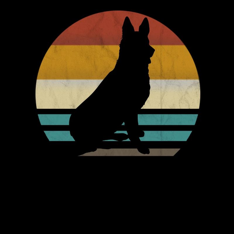 German shepherd retro vintage