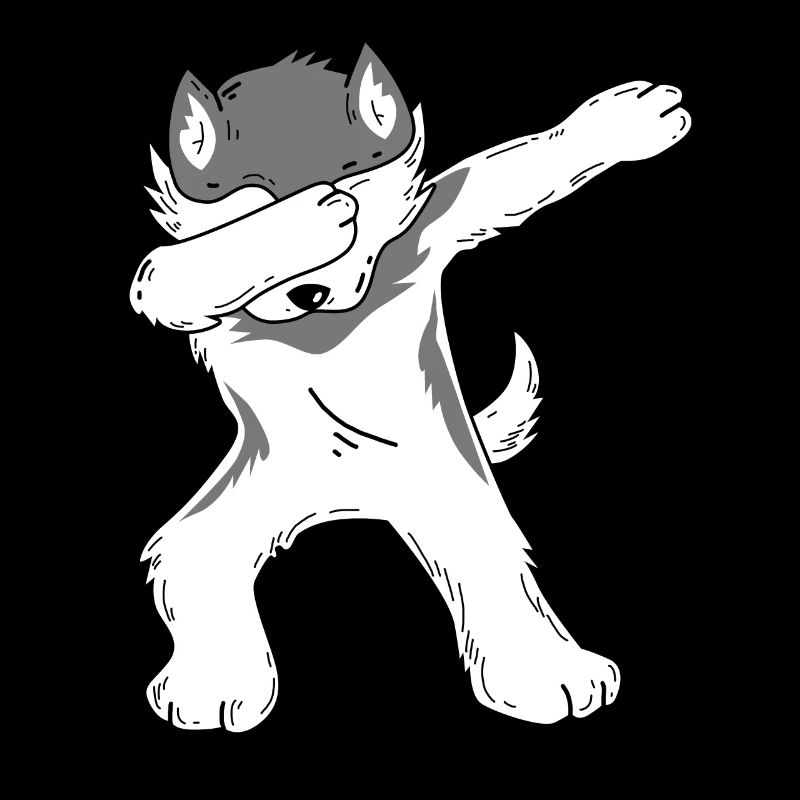 Dabbing Husky