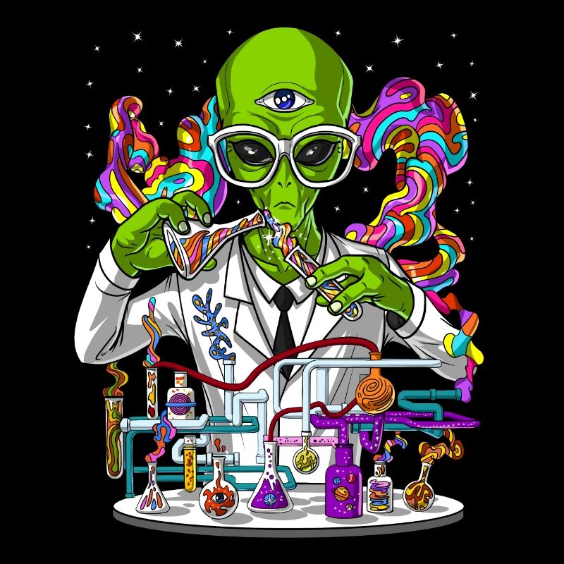 Alien Psychedelic Scientist