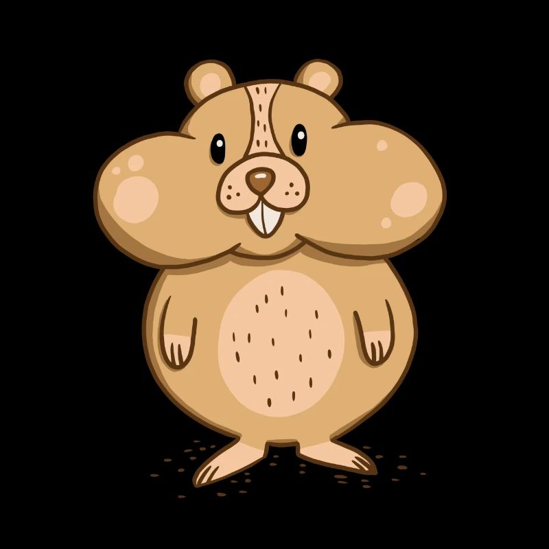 Hamster with thick cheeks