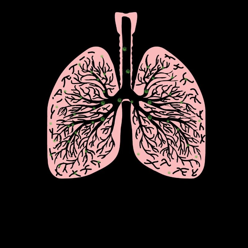 Lungs with virus