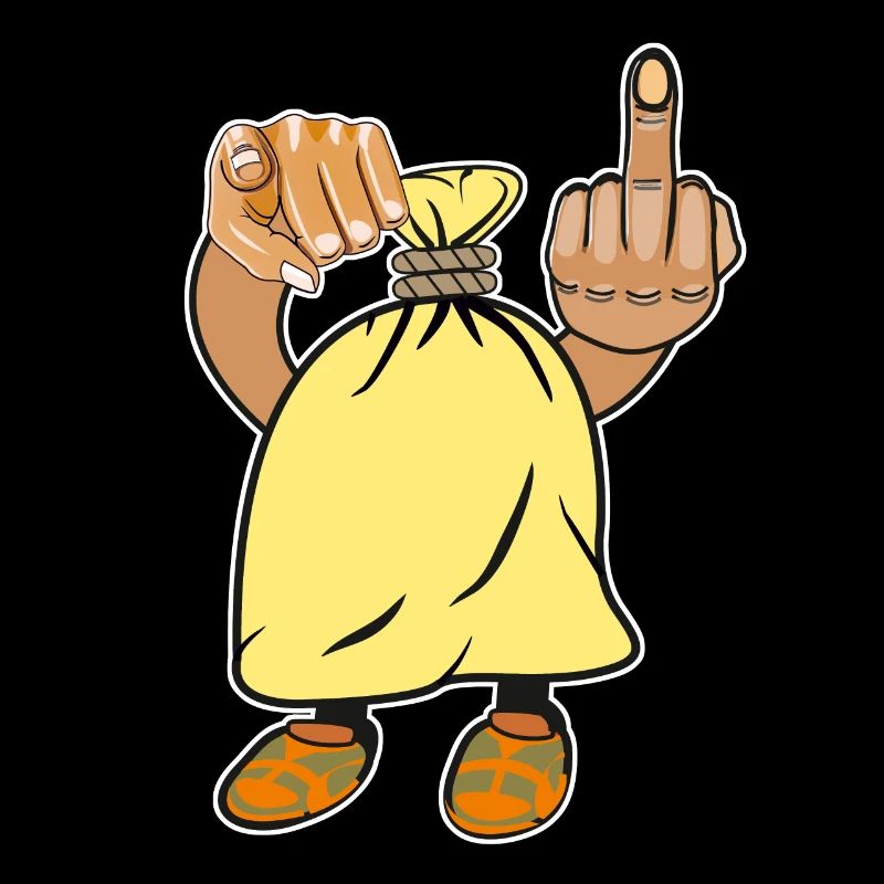 Sack middle finger hand index finger