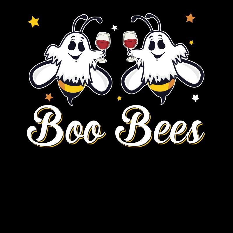 Boo Bees Wine Drinking Funny Halloween Bee Lovers