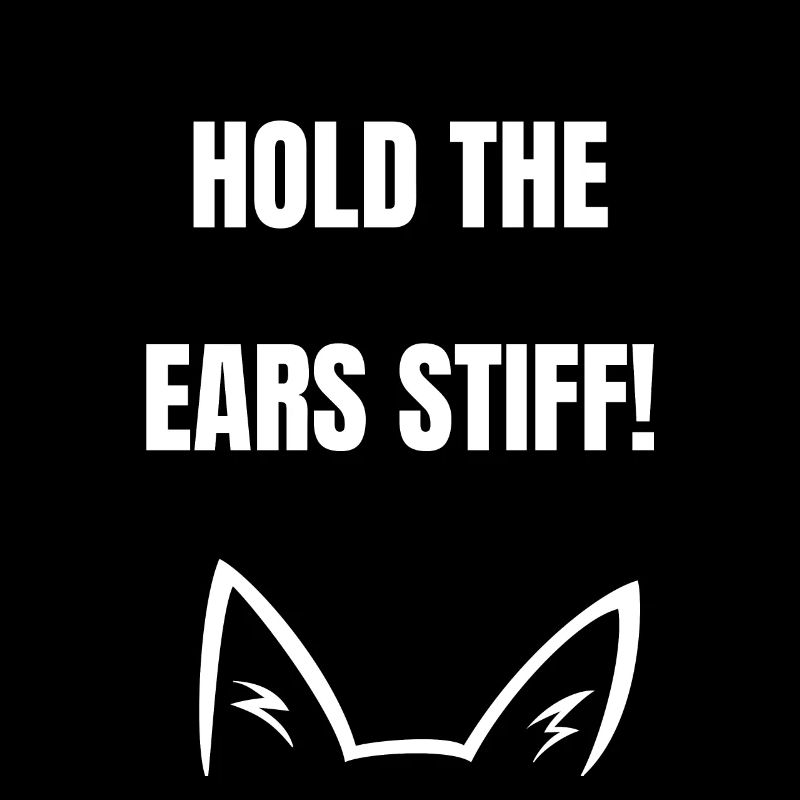 Hold the ears Stiff Mutmacher Katze Hund