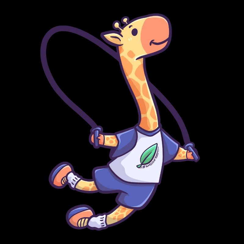 Giraffe jumping rope sport gift