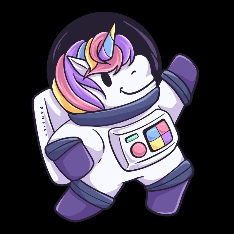 Unicorn outer space astronaut gift