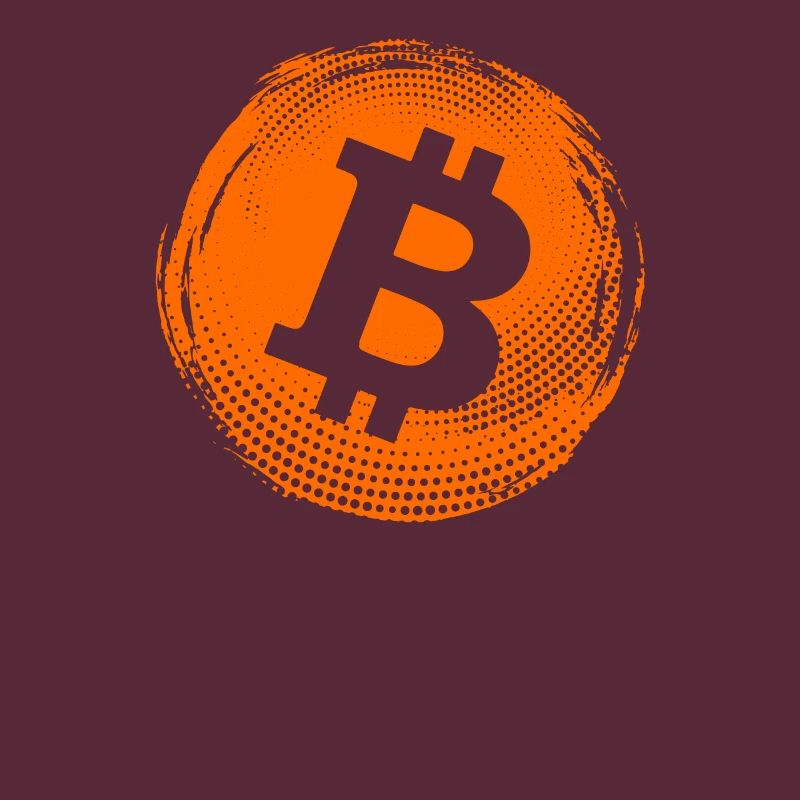 Bitcoin logo distressed - bitcoin crypto trader