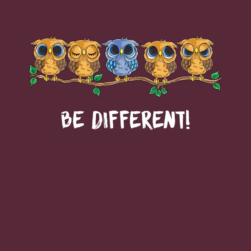 Be Different - Eule Spruch Owl Vogel - Süßes Eulen