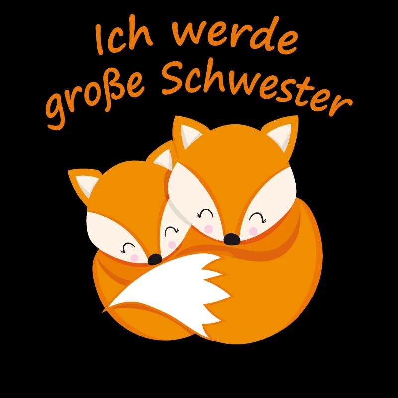 Ich werde Große Schwester Geschenk Mädchen Fuchs