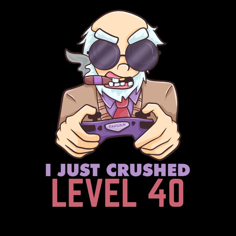Level 40 Gaming Geburtstag Geschenk