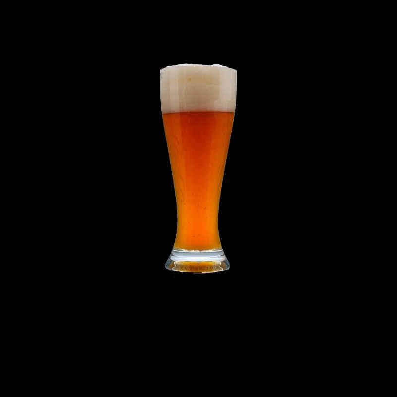 Weissbier Hefeweizen dark in a glass with beer foam