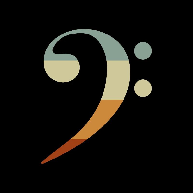 Notes de musique clé de basse