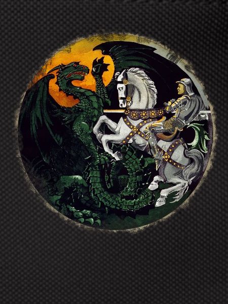 Knight fights dragons