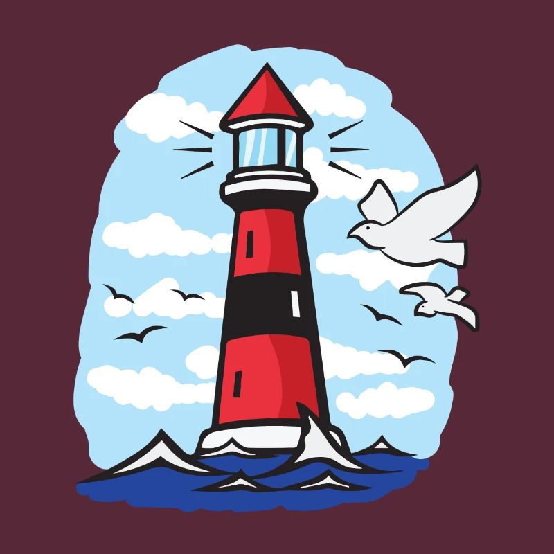 Lighthouse with seagulls