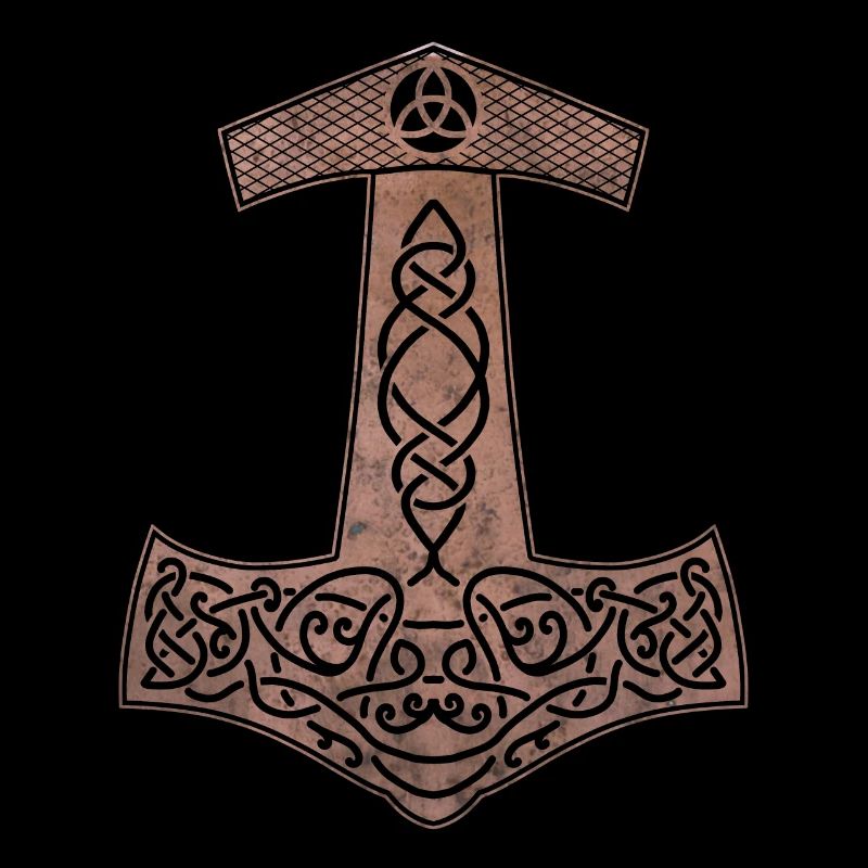 Marteau de Thor Mjölnir cadeau Viking en cuivre